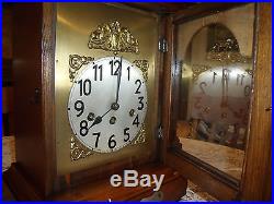 Antique Junghans, Westminster Chime. 8 Day, Maple Bracket Clock-Wurttemberg-1911