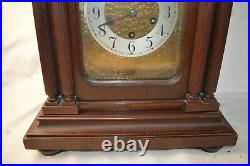 Antique Junghans Westminster Chime Bracket Mantle Clock B12 Movement Column Case