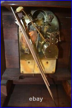 Antique Junghans Westminster Chime Bracket Mantle Clock B12 Movement Column Case