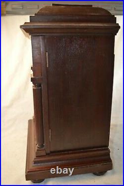 Antique Junghans Westminster Chime Bracket Mantle Clock B12 Movement Column Case