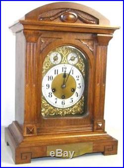 Antique Junghans Westminster Chime Mantel Bracket Clock