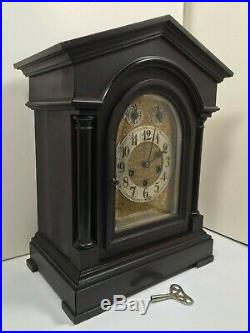 Antique Junghans Westminster Chimes 8 Day Bracket Clock Germany Works Great