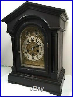 Antique Junghans Westminster Chimes 8 Day Bracket Clock Germany Works Great