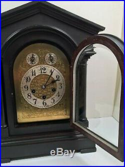 Antique Junghans Westminster Chimes 8 Day Bracket Clock Germany Works Great