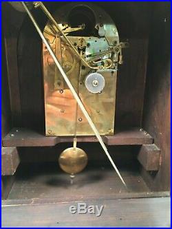 Antique Junghans Westminster Chimes 8 Day Bracket Clock Germany Works Great