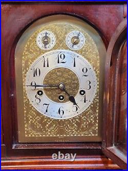 Antique Junghans Westminster Chimes Mantel Clock Germany LARGE AND BEAUTIFUL