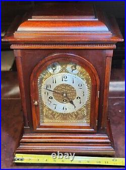 Antique Junghans Westminster Chimes Mantel Clock Germany LARGE AND BEAUTIFUL