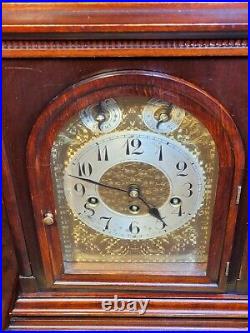 Antique Junghans Westminster Chimes Mantel Clock Germany LARGE AND BEAUTIFUL