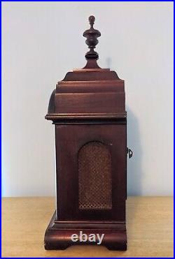 Antique Junghans Wood Mahogany Westminster Chime Bracket Mantle Shelf Clock