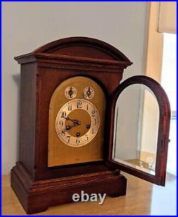 Antique Junghans Wood Westminster Chime Bracket Mantle Shelf Clock Model B07