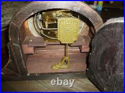 Antique Junghans Wurttemberg B25 Mahogany Chime Mantel Clock