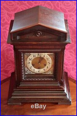Antique Junghans Wurttemberg Bracket 8-day Mantel Clock With Westminster Chimes