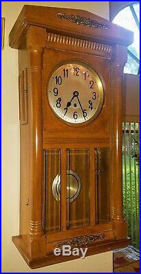 Antique Keinzle Westminster 8-hammer Orgel Gong Hourly & 15m Chiming Wall Clock