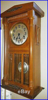 Antique Keinzle Westminster 8-hammer Orgel Gong Hourly & 15m Chiming Wall Clock