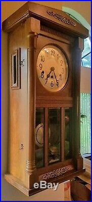 Antique Keinzle Westminster 8-hammer Orgel Gong Hourly & 15m Chiming Wall Clock