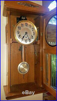 Antique Keinzle Westminster 8-hammer Orgel Gong Hourly & 15m Chiming Wall Clock