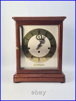 Antique Kieninger Triple Chime Musical 4 Glass Library Bracket Clock