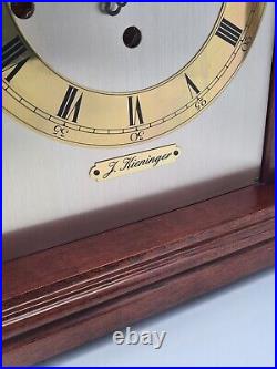 Antique Kieninger Triple Chime Musical 4 Glass Library Bracket Clock