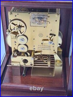 Antique Kieninger Triple Chime Musical 4 Glass Library Bracket Clock
