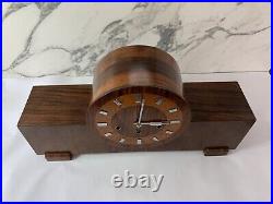 Antique Kienzle Art Deco Wooden West Minster Chime 8-Day Mantle Clock Germany