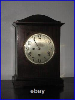 Antique Kienzle German Quarter-hour Chime Mahogany Bracket Clock Working