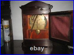 Antique Kienzle German Quarter-hour Chime Mahogany Bracket Clock Working