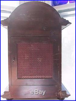 Antique Kienzle Walnut Bracket Clock Circa 1915 Westminster Chimes Serial #17817