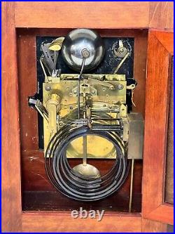 Antique LFS Chime 8 Bell 5 Gong Bracket Clock Runs Strikes Westminster Chimes