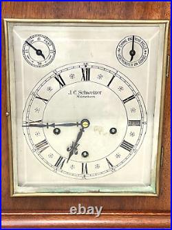 Antique LFS Chime 8 Bell 5 Gong Bracket Clock Runs Strikes Westminster Chimes
