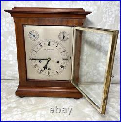 Antique LFS Chime 8 Bell 5 Gong Bracket Clock Runs Strikes Westminster Chimes