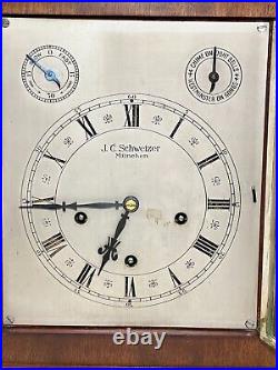 Antique LFS Chime 8 Bell 5 Gong Bracket Clock Runs Strikes Westminster Chimes