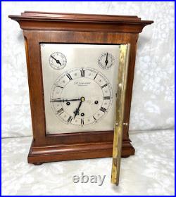 Antique LFS Chime 8 Bell 5 Gong Bracket Clock Runs Strikes Westminster Chimes