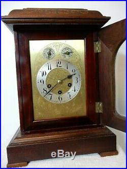 Antique Large German Junghans Bracket Mantle Clock With Westminster Chimes