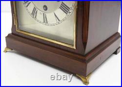 Antique Mahogany Mantel Clock Westminster Chime Musical Bracket Chiming Germany