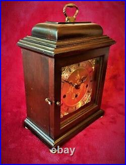 Antique Mahogany Westminster Chime COMITTI OF LONDON Mantel Bracket Clock Hermle