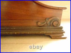 Antique Mantel Clock Mahogany case westminster chime quarter hour Silent mode