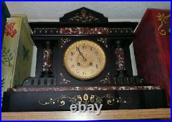 Antique Mantle Clock Tilden Thurber & company Chimes beautifully works as should