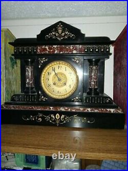 Antique Mantle Clock Tilden Thurber & company Chimes beautifully works as should