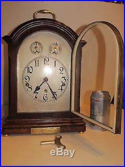 Antique Muller Westminster Mahogany Bracket Chime Clock With 8 Chime Rods. C1925