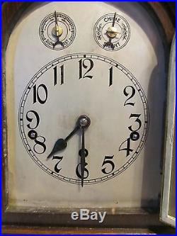 Antique Muller Westminster Mahogany Bracket Chime Clock With 8 Chime Rods. C1925