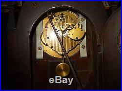 Antique New Haven Abby Westminster chime Gothic style mantle clock