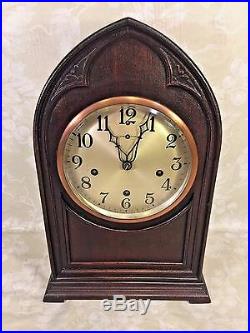 Antique New Haven Bee Hive Cathedral Clock Westminster Chimes Running