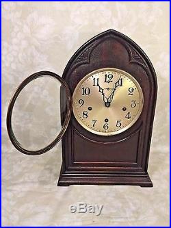 Antique New Haven Bee Hive Cathedral Clock Westminster Chimes Running