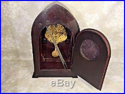 Antique New Haven Bee Hive Cathedral Clock Westminster Chimes Running