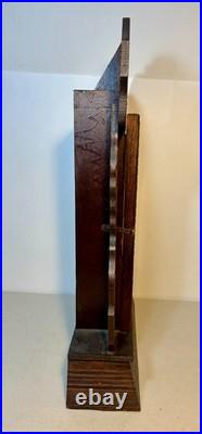 Antique New Haven Gingerbread Mantel Clock Pressed Oak Westminster Chime Key