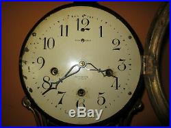 Antique New Haven Quarter Hour Westminster Chime Banjo Wall Clock, 8-day
