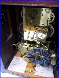 Antique New Haven Westminster Chime Bracket Mantel Clock