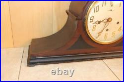 Antique New Haven Westminster Chime Clock Oversized Mansion Style To Restore