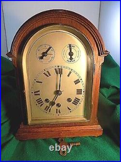 Antique Oak WURTEMBERG BRACKET CLOCK withWestminster Chime in Beautiful Condition