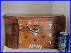 Antique Odo French westminster chime mantel clock (0487)